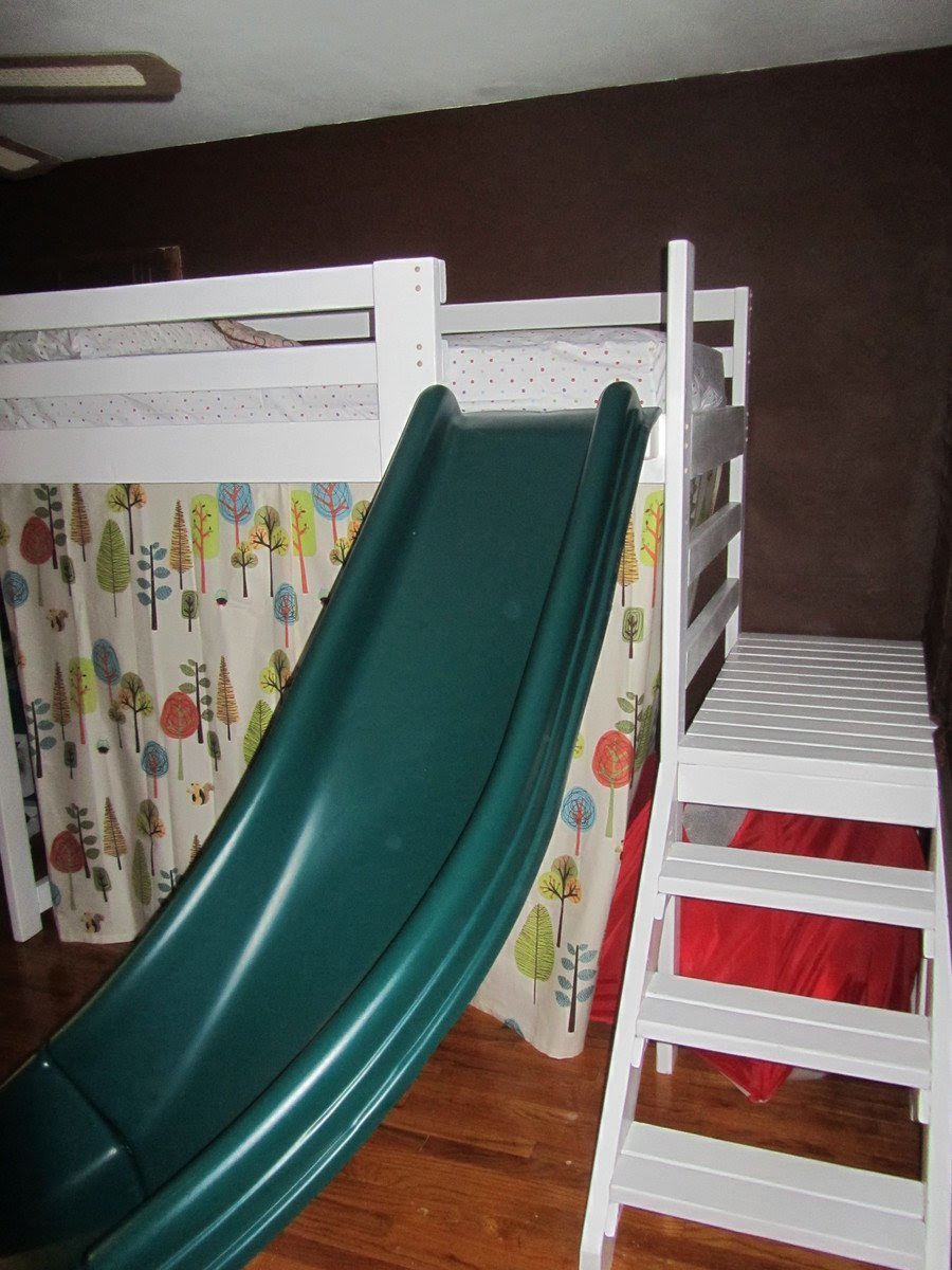 Ana White | Camp Loft Bed with Stairs, Slide and Fort - DIY Projects