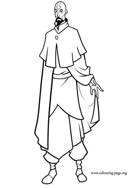 legend  korra tenzin coloring page