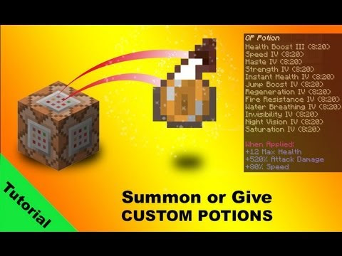 Tutorial: Custom potions using /give and /summon commands 