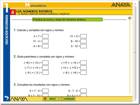 Suma positivos y negativos