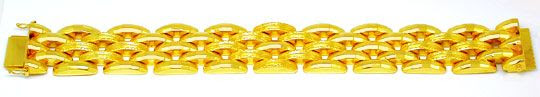 Original-Foto 2, SUPER DEKORATIVES GELBGOLD ARMBAND 18K/750 LUXUS! NEUW.