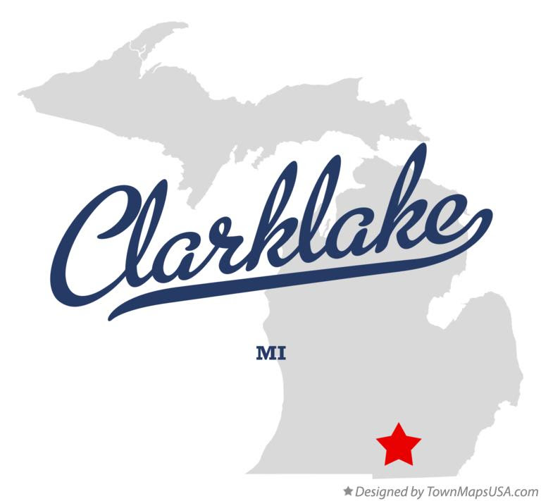 Clark Lake Michigan Map Map of Clarklake, MI, Michigan