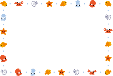 飾り枠 ライン 無料イラスト素材 夏