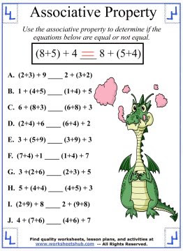 Associative Property of Addition - Definition & Worksheets