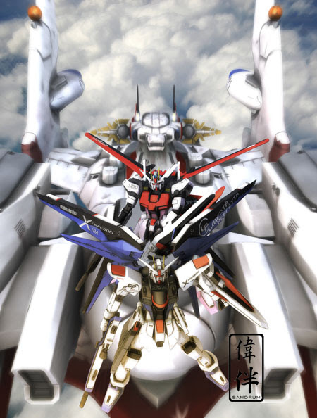 freedom strike rouge archangel gundam 3d mesh cg sandrum
