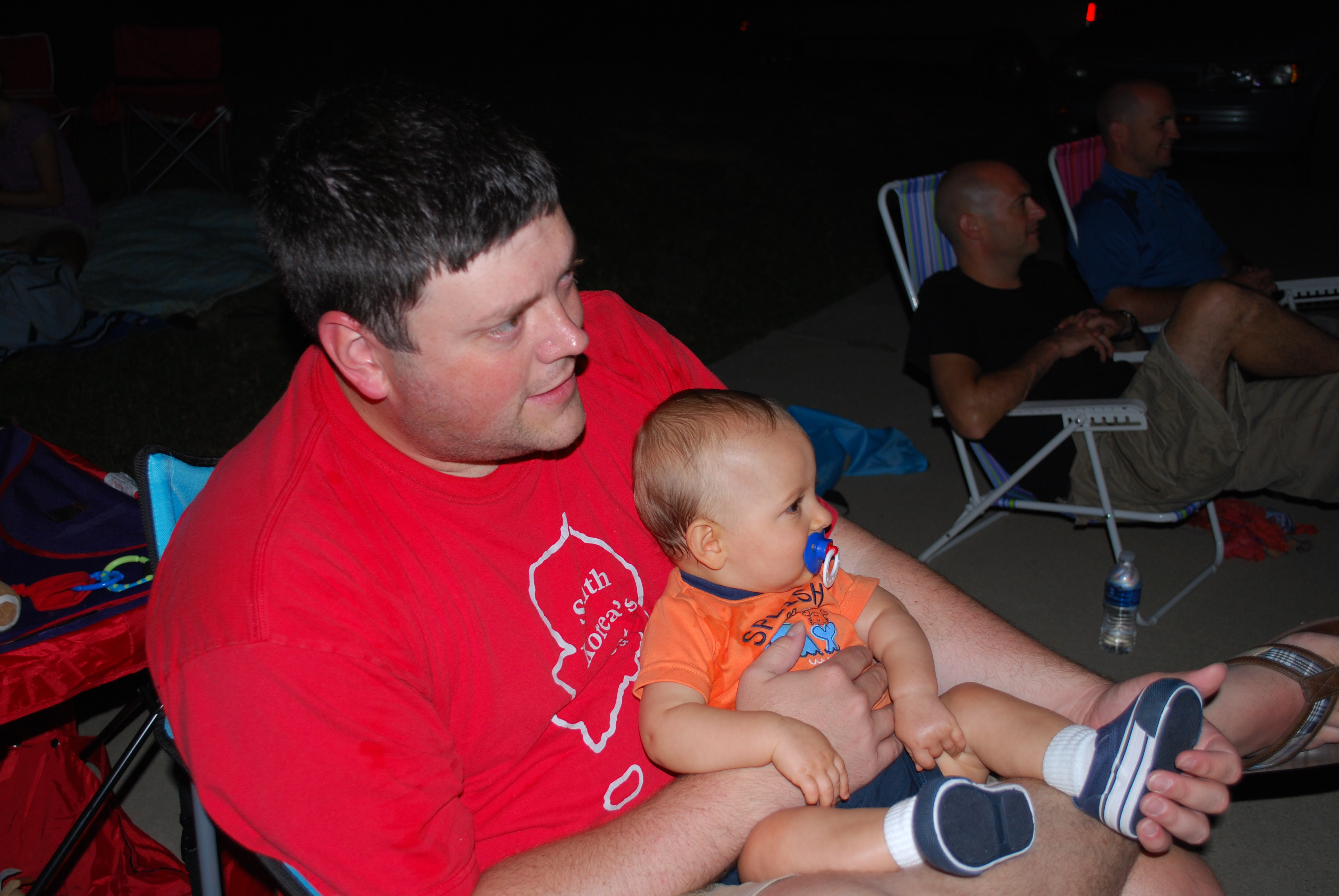 DSC_0295 Daddy held Owen once the fireworks started.