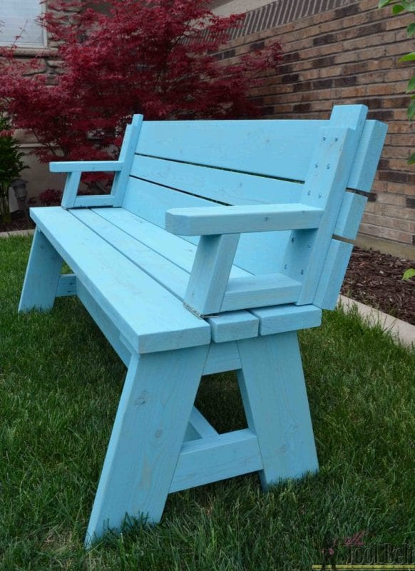 Convertabile Picnic Table Bench Her Tool Belt