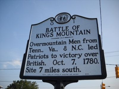 Battle of Kings Mountain Marker Photo, Click for full size