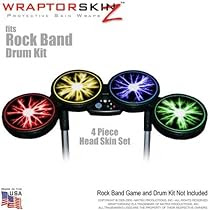 Lightning Colors Skin by WraptorSkinz fits Rock Band Drum Set for Nintendo Wii, XBOX 360, PS2 & PS3 (DRUMS NOT INCLUDED)