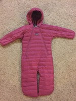 New Patagonia Down Sweater Bunting Infant Baby Snowsuit 12 Months Purple Unisex