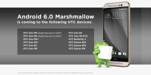 HTC's Marshmallow plans. Photo: HTC