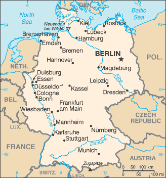 Towns and cities in Germany