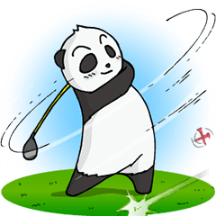 プロゴルファーパンダ Lineクリエイターズスタンプ Lineで使えるスタンプを紹介 スタンプひろば