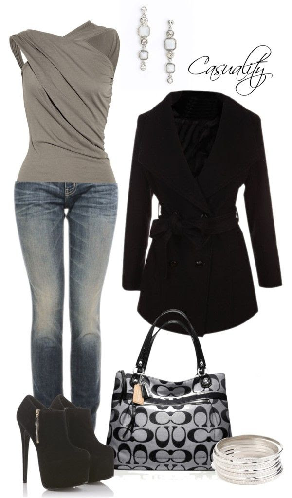 "Untitled #30" by casuality on Polyvore - (not so sure I could walk in those shoes though)