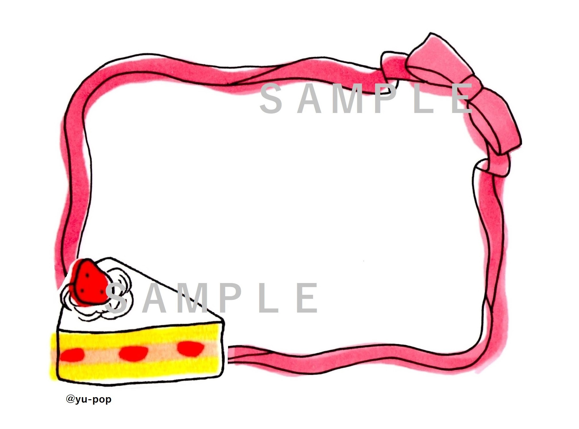 お礼状 サンクスカード に使える 無料ダウンロードできるフレーム 枠のテンプレートまとめ Yu Popイラストデザイナー