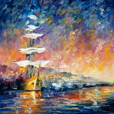 sunset paintings  famous artists sailboats  sunrise