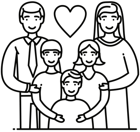 Desenho De Reuniao De Familia Para Colorir Desenhos Para Colorir E Imprimir Gratis