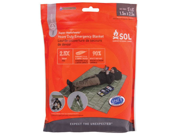 SOL Heavy Duty Emergency Blanket 2.5X Thicker/Waterproof ...