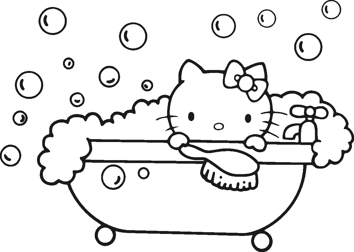 Cool hello kitty coloring pages