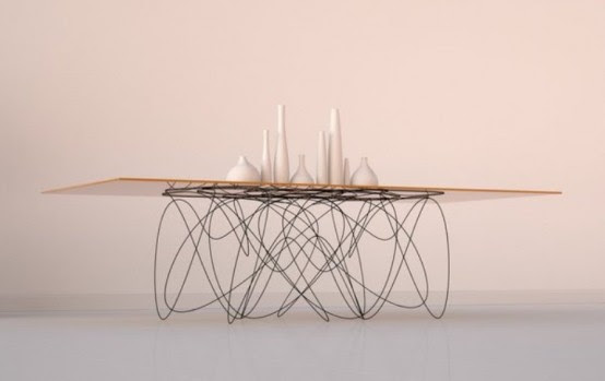 Interior Furniture : Modern Dining Table With Unique Legs - 3
