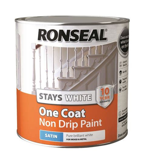 And one of the best things about wood is that it accepts a variety of paints well, whether you opt for something that's. Ronseal - Stays White - Non Drip One Coat - Pure Brilliant