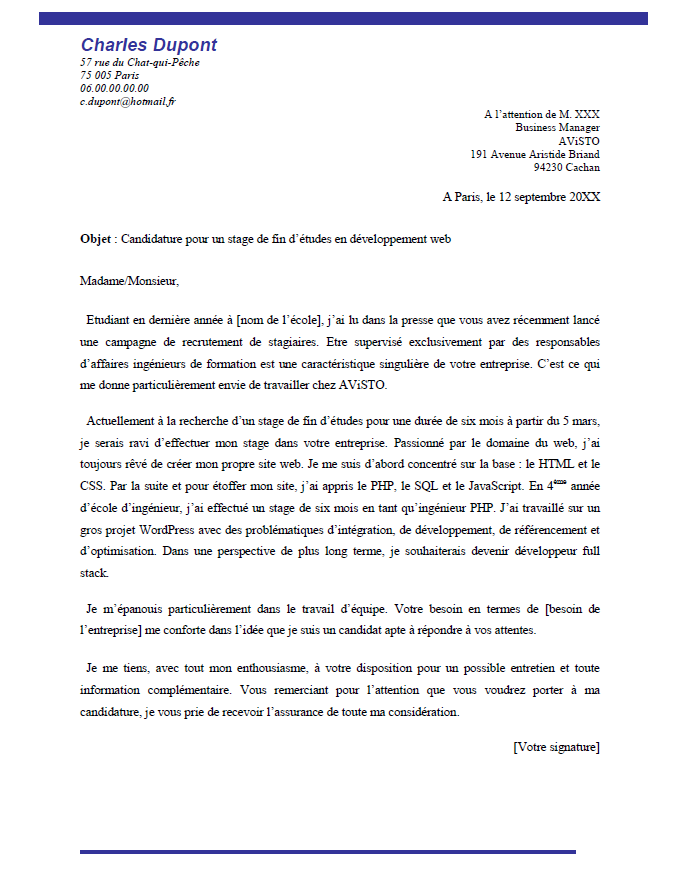 Projet Professionnel Exemple Comment Le Presenter