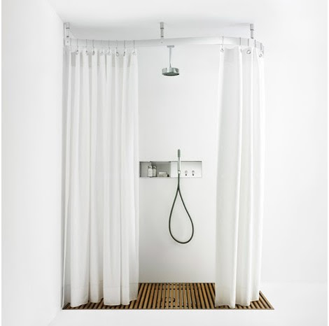 Shower Curtain Rail from Agape Design - Cooper curved railing is ...