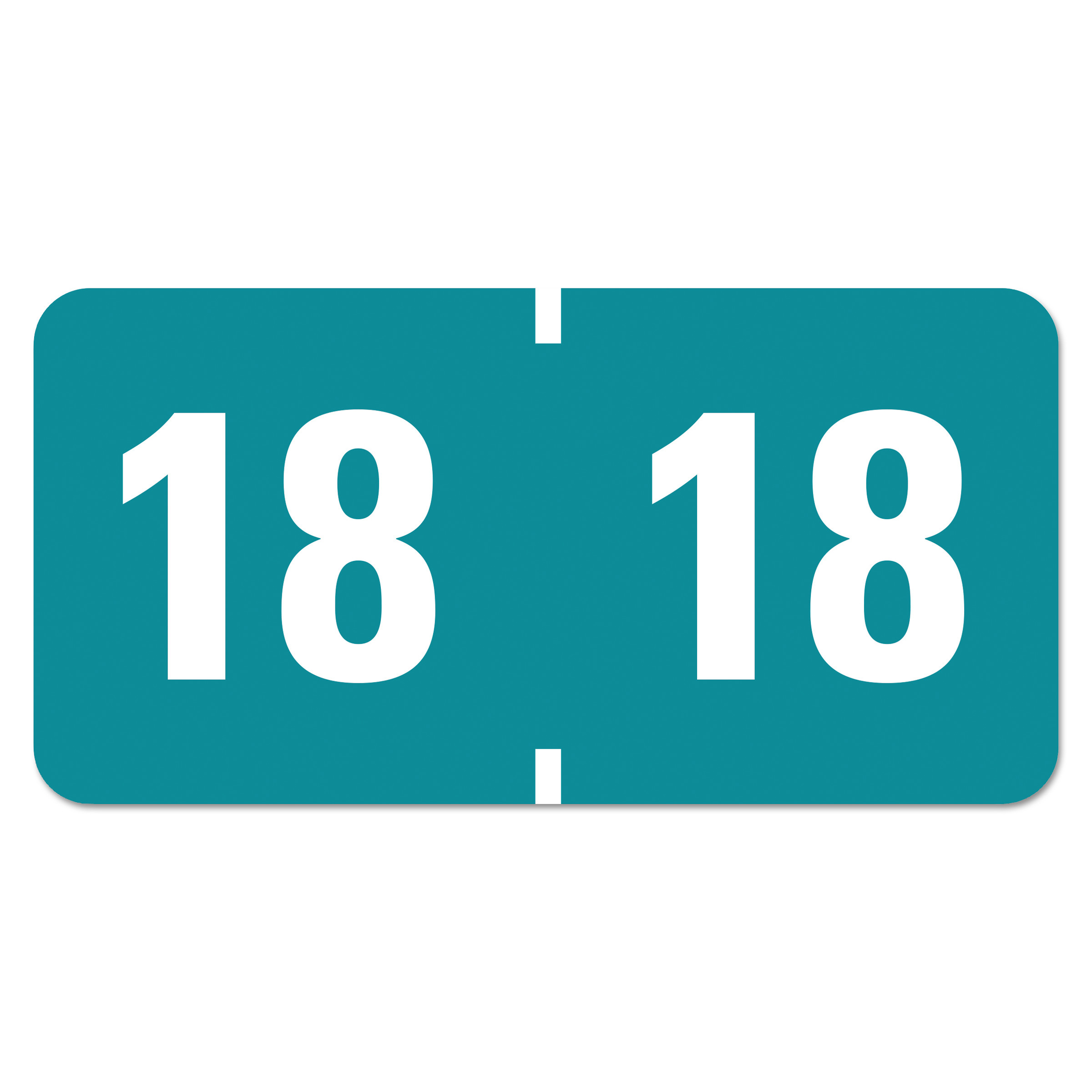 Smead Year 2018 End Tab Folder Labels 1 1/2 x 3/4 Teal/White 500 Labels/Roll 86486683180 | eBay