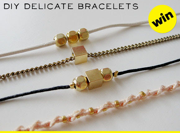 You could DIY these gold bead bracelets!