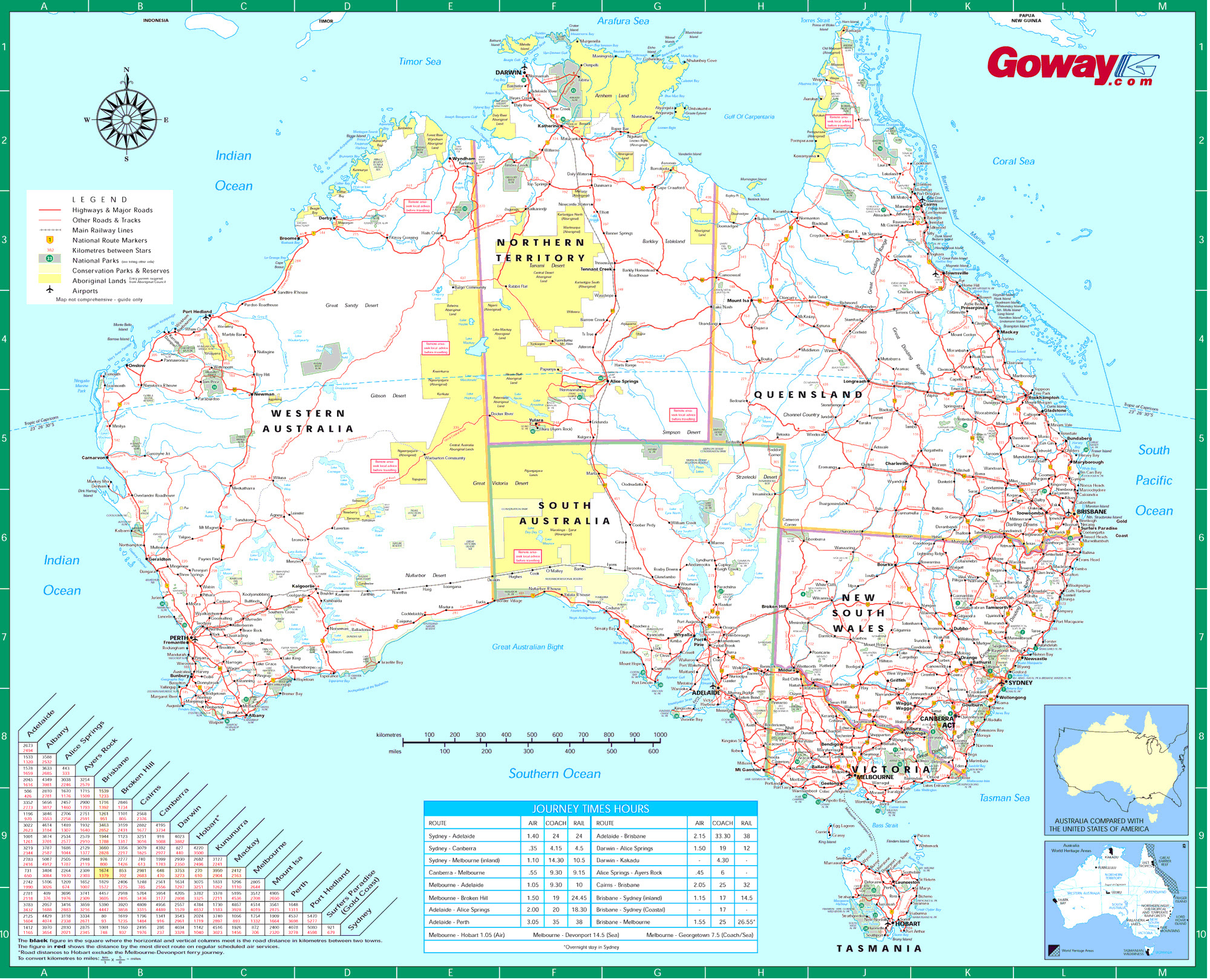 Map Of Australia Roads Large detailed road map of Australia. Australia large detailed 