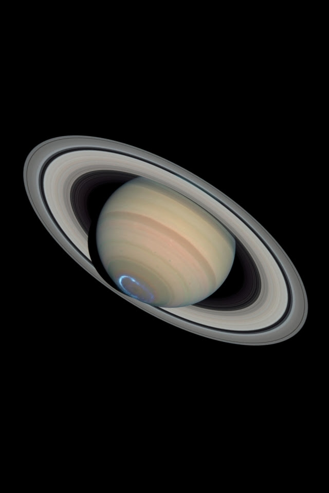 壁紙 土星とオーロラのスマホ壁紙640x960 Saturn 005 Jpg 壁紙box