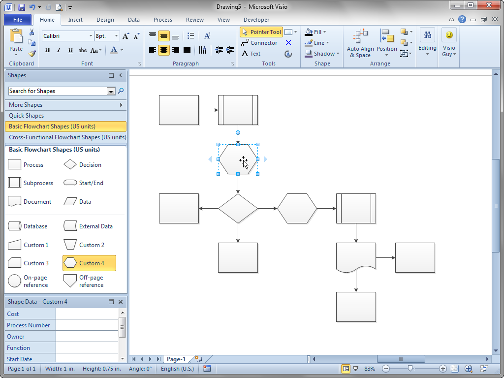 Visio insert shape