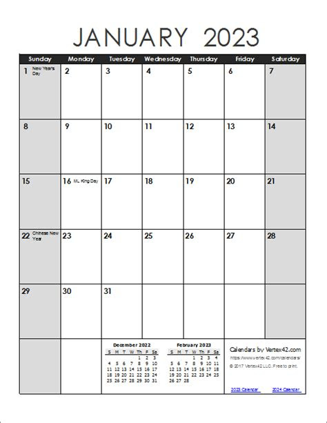  blank monthly calendar 2023 portrait free 2023 freeblankcalendarcom