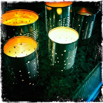 Mama Scout tin can lanterns