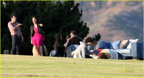 Nick Jonas Demi Lovato Joe Jonas and Selena Gomez