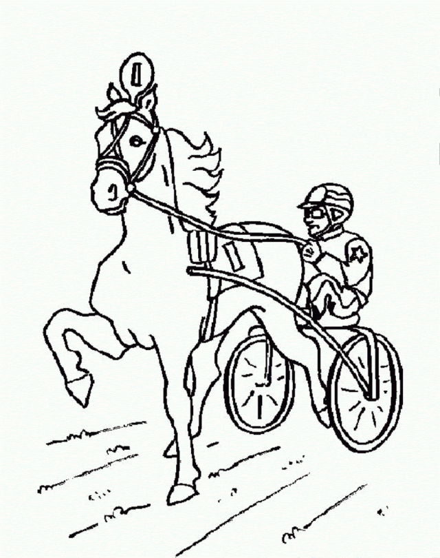 horse racing harness racing coloring pages  clip art library