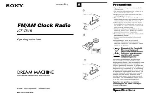 Link Download sony icf-c318 manual pdf iBooks PDF