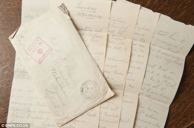 Recount: The previously-unseen letter sent by Sgt Barker which describes the famous football game of the Christmas Day truce