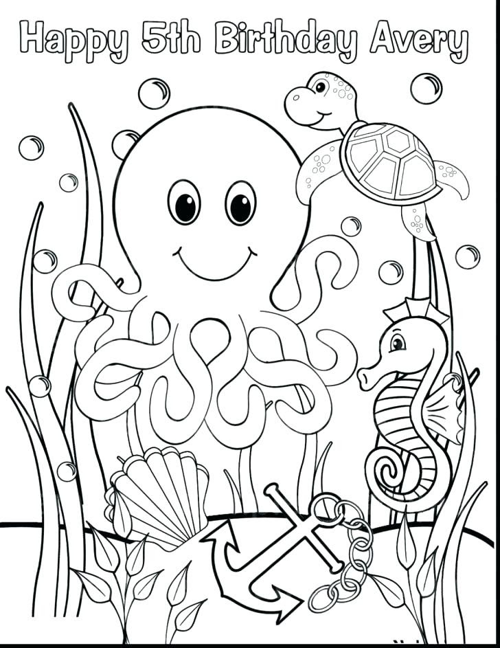 Water Animals Coloring Pages at Free