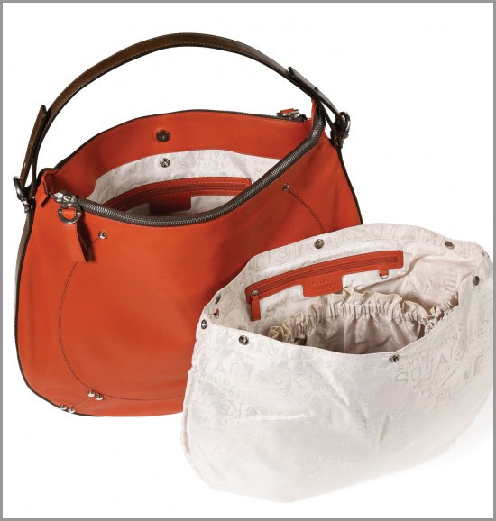 red leather baby changing bag
