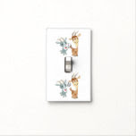 Two Cute Happy Cartoon Goats Light Switch Cover