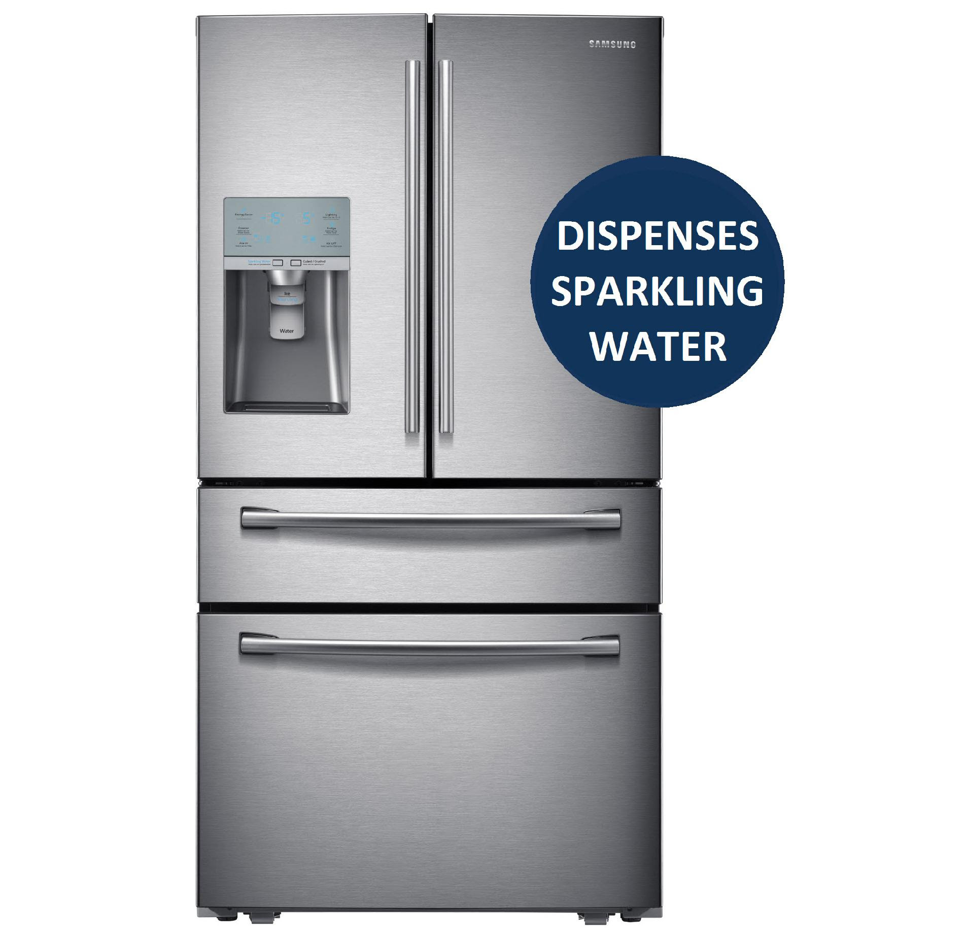 Samsung 30.5 cu. ft. 4-Door Refrigerator w/ Automatic Sparkling Water Dispenser - Stainless Steel