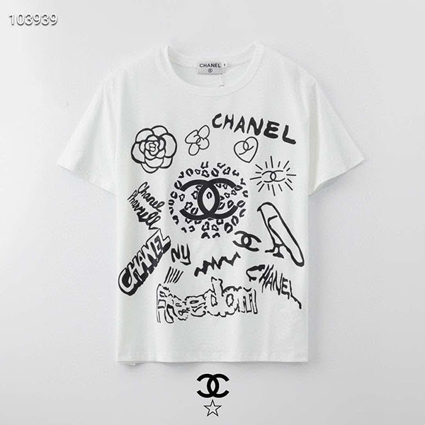 Chanelｔシャツ半袖 男女兼用 おしゃれ シャネル上着 トップス カジュアル 安い