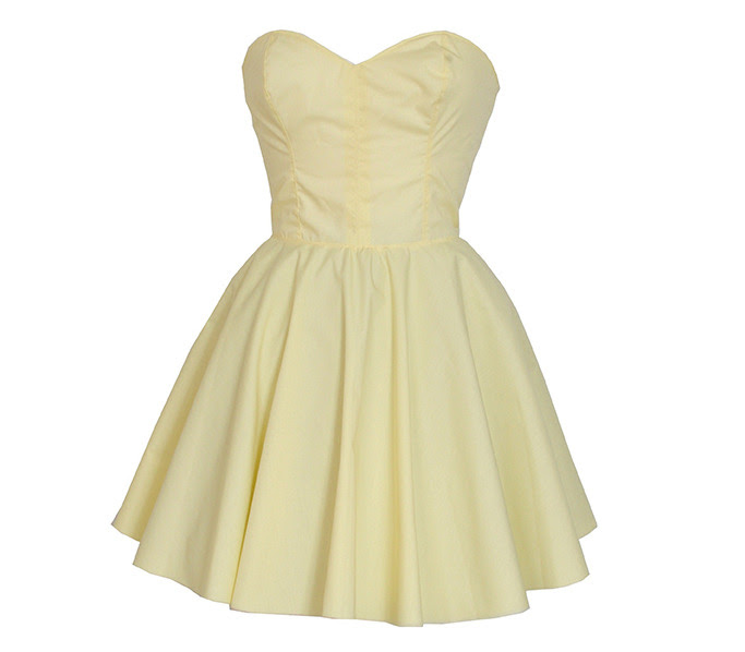 Pastel Yellow Party Dress