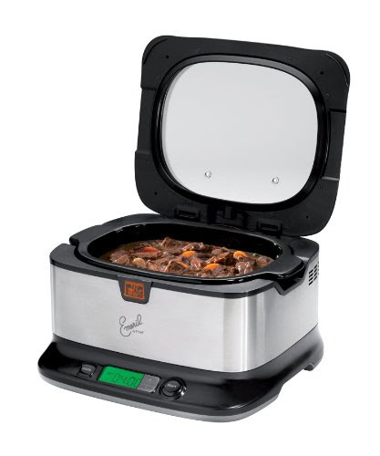 Emeril by T-fal, SD50000001 6-Quart Ceramic Bowl Slow Cooker with Automatic Temperature Control Technology, Silver