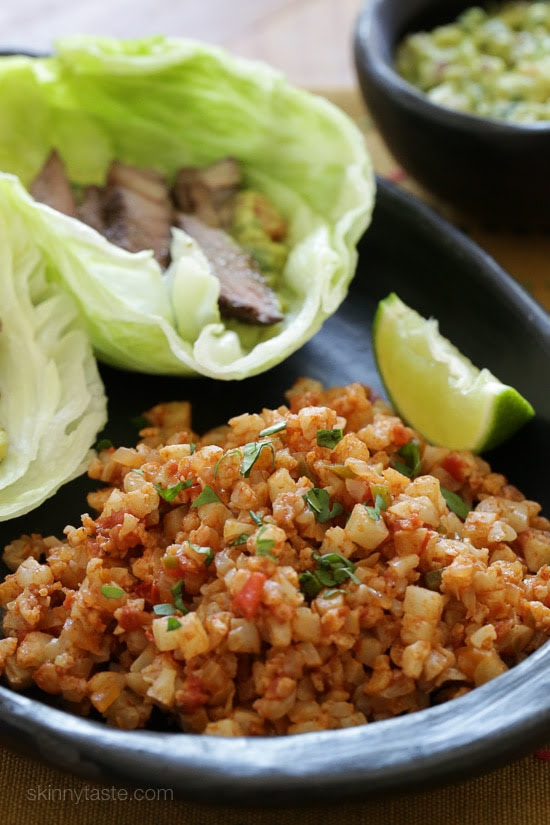 This Mexican inspired dish of Cauliflower "Rice" uses finely chopped cauliflower, which makes a fantastic low-carb, grain-free stand in for rice. You can season it many different ways, here I sauteed sauteed it with tomatoes, onions, jalapeno and spices.