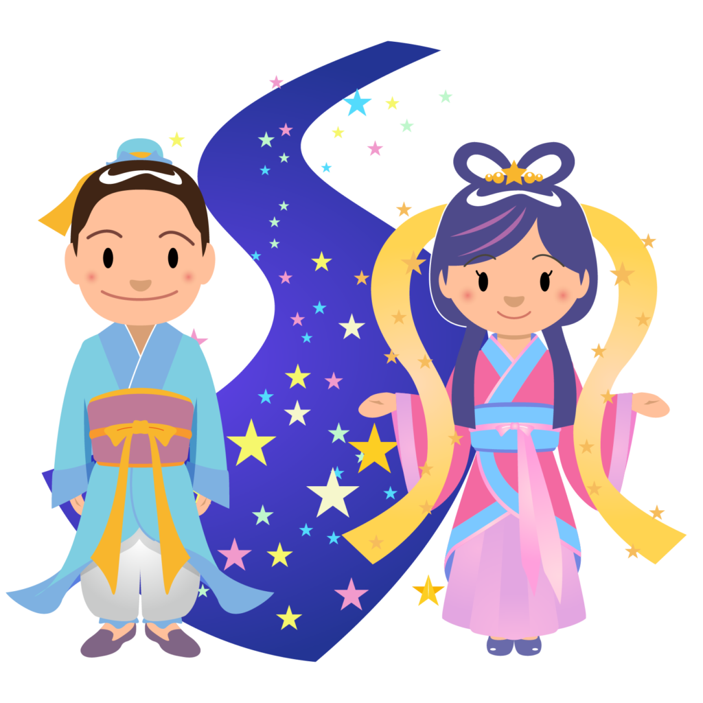 商用フリー 無料イラスト 七夕 織姫 織女 彦星 牽牛 七月 July Tanabata035 商用ok フリー素材集 ナイスなイラスト