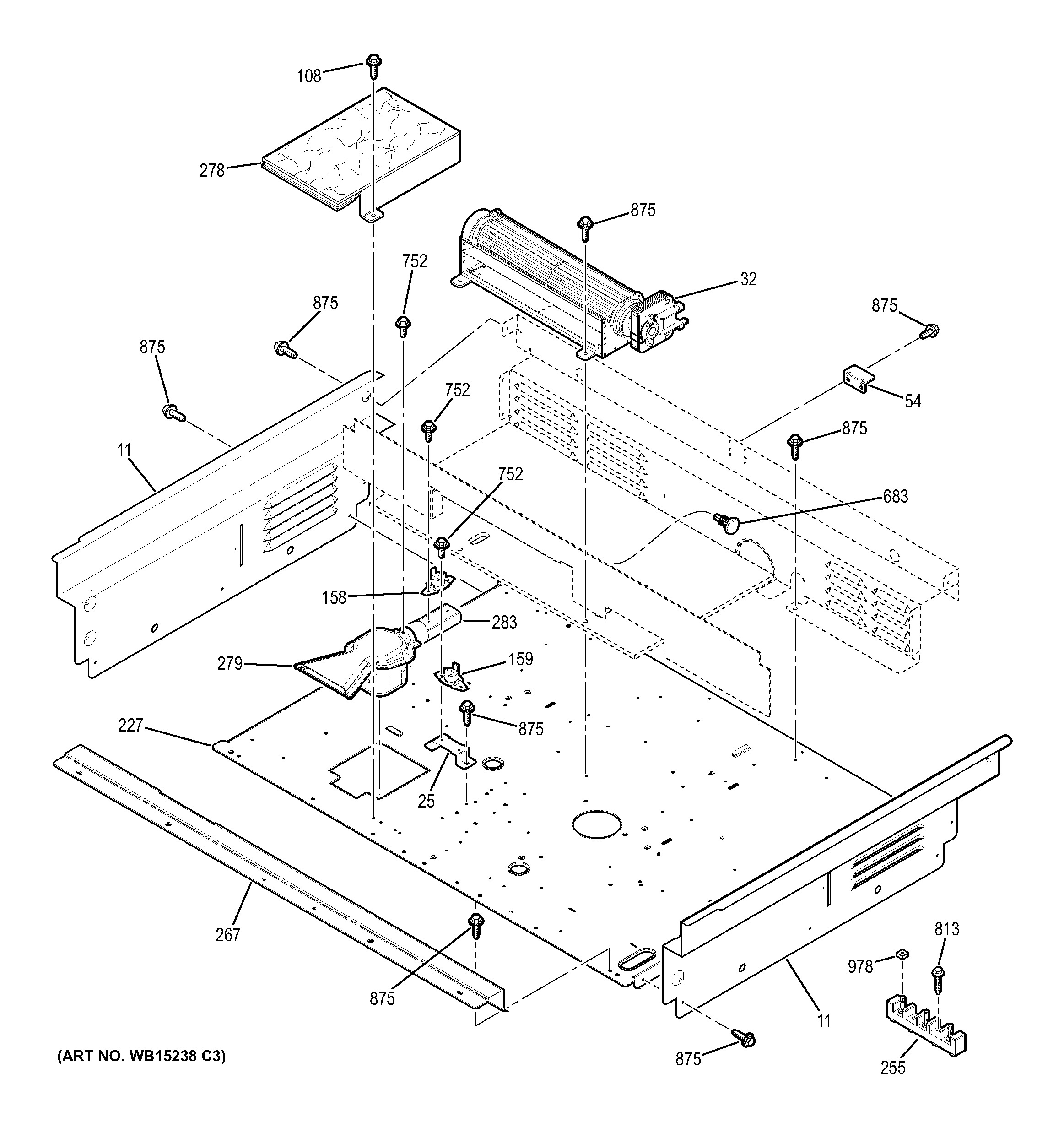 Assembly View for COOLING FAN | JD630SF2SS