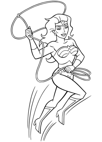 Wonder Woman With Lasso Of Truth Coloring Page Free Printable Coloring Pages The image is png format and has been processed into transparent background by ps tool. supercoloring com
