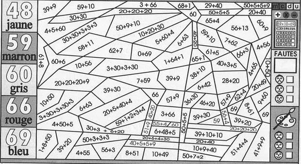 Coloriage204 coloriage magique addition
